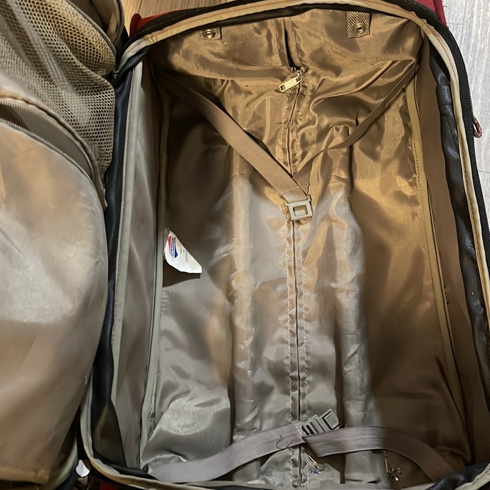 Red Soft Shell Carry On Bag With Tons Of Pockets - image 4